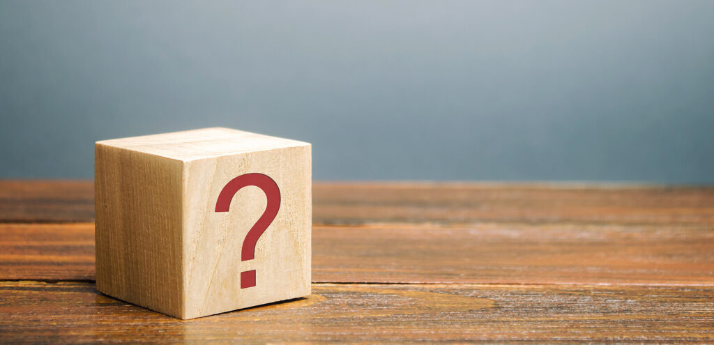 A wooden block with a question mark rests on a wooden table. This could represent the many questions that come up including what to expect from therapy, what happens during therapy, and more. Learn more about therapy in Cincinnati, OH and Ft. Mitchell, KY. 45208